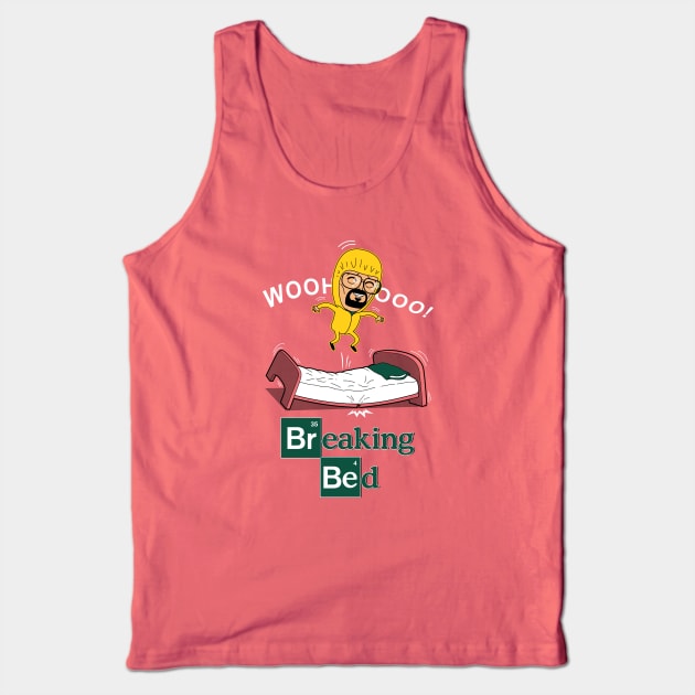 Breaking Bed Funny Cute Cartoon Parody Tank Top by BoggsNicolas